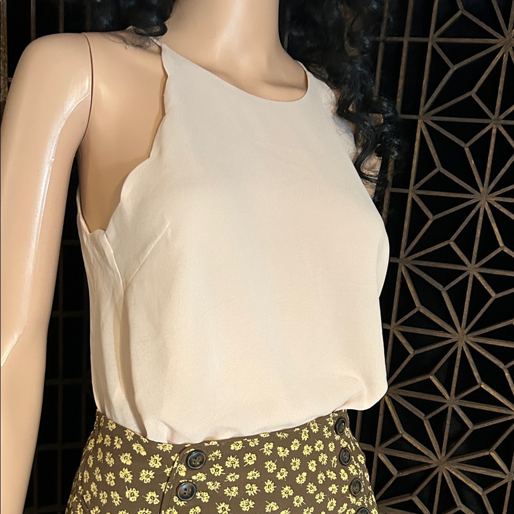 NAKED ZEBRA MOCK HALTER TOP S